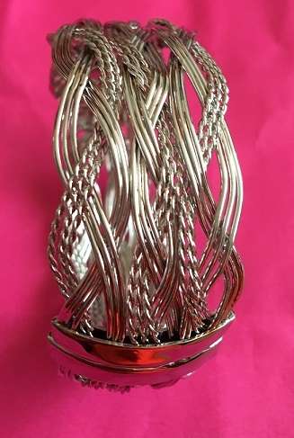 Classy 33mm 925 Sterling Silver Imported Bracelet/Bangle Filled Jewelry